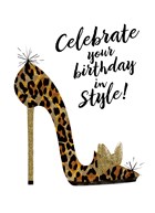 celebrate your birthday in style pump panterprint